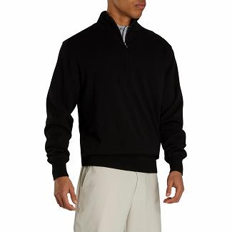 Men's Footjoy Golf Sweater Black NZ-372548